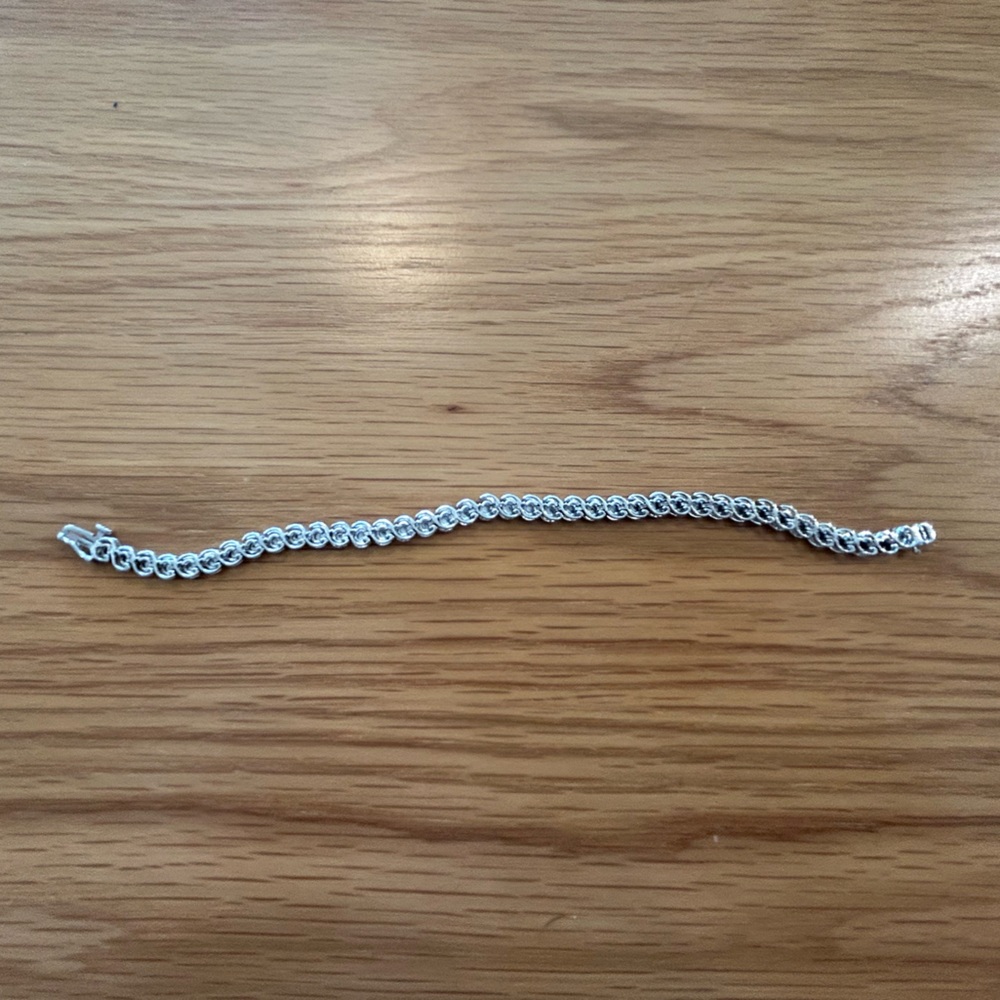 Kay Jewelers Sterling Silver Tennis Bracelet - Picture 2 of 12